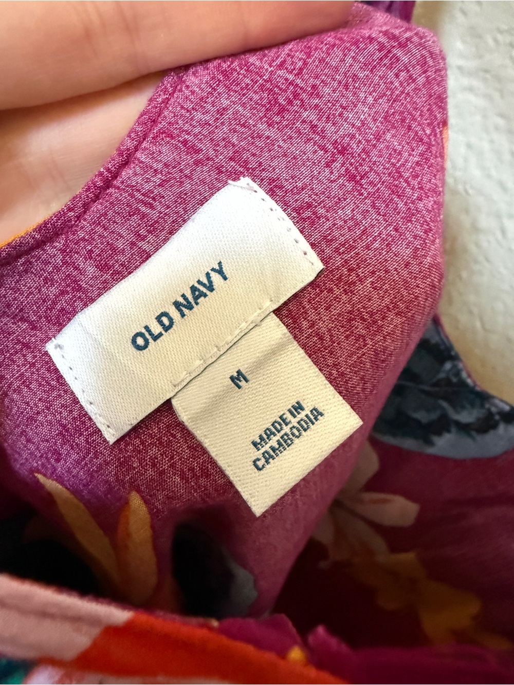 Old Navy Pink Floral Tank Tunic
